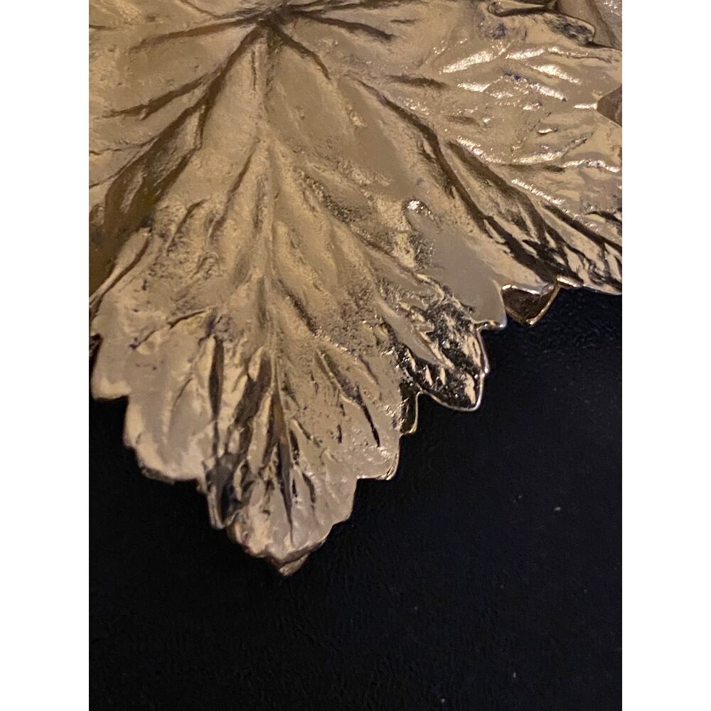 VTG Napier Gold Tone Leaf Statement Necklace Botanical Leaf Bib Necklace - Picture 11 of 14